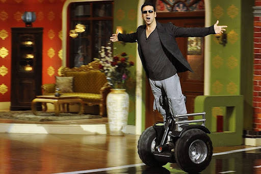 Akshay Kumar Riding Segway Scooter
