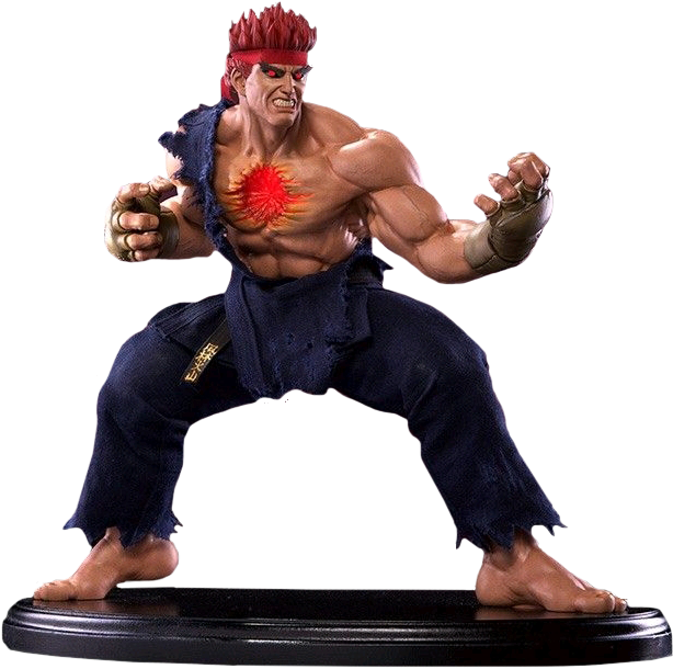 Akuma Street Fighter Statue PNG