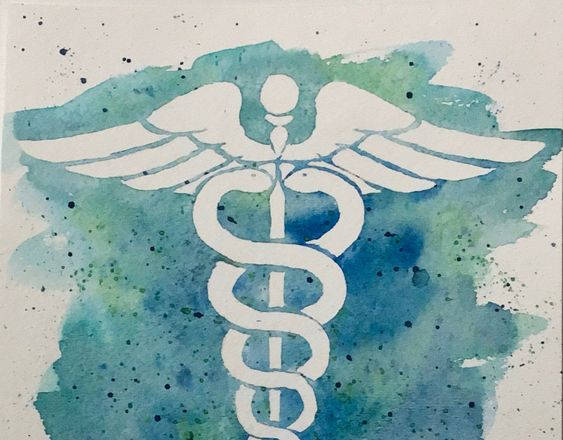Akvarel Medicinsk Symbol Wallpaper
