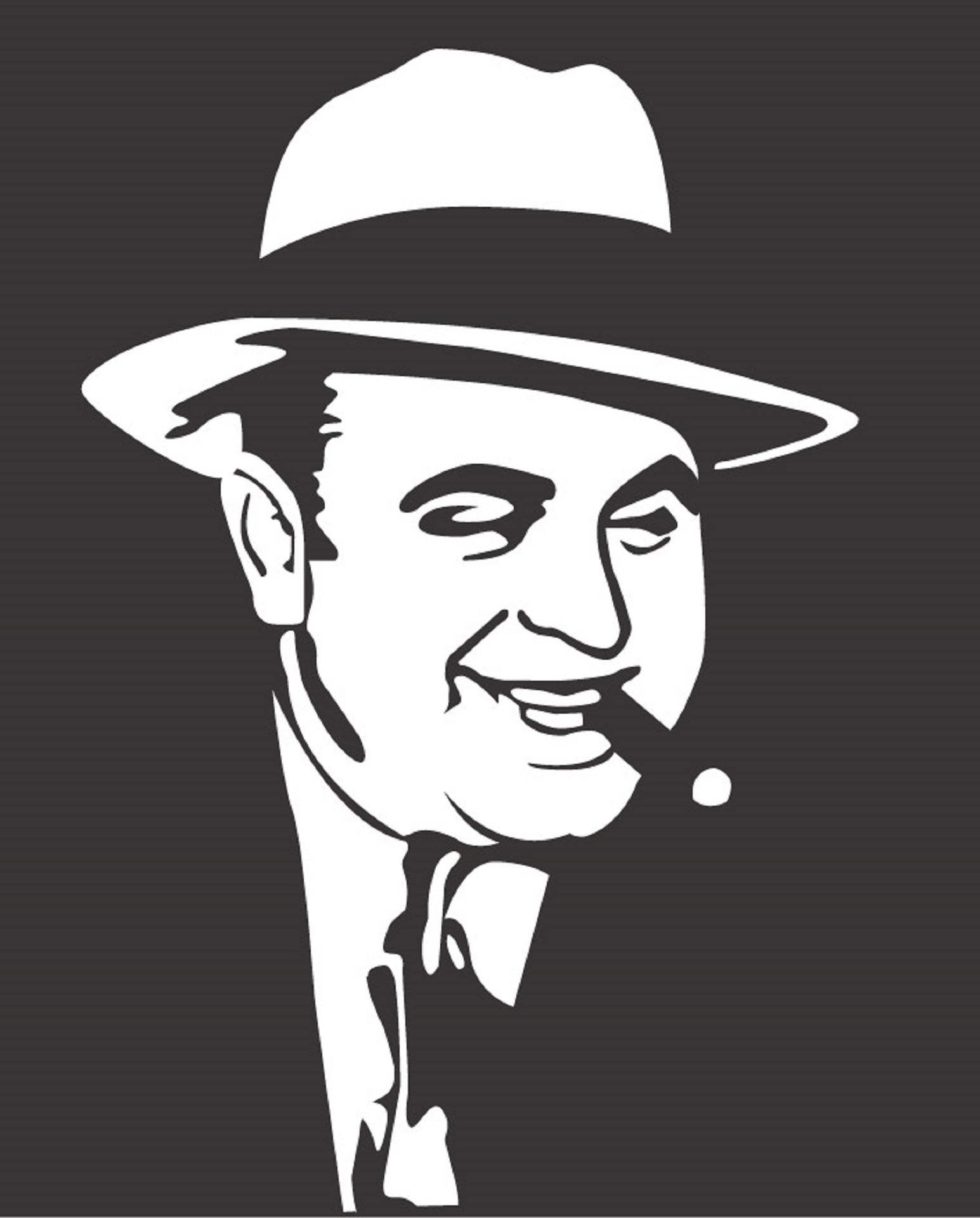 Al Capone Gray Artwork Wallpaper