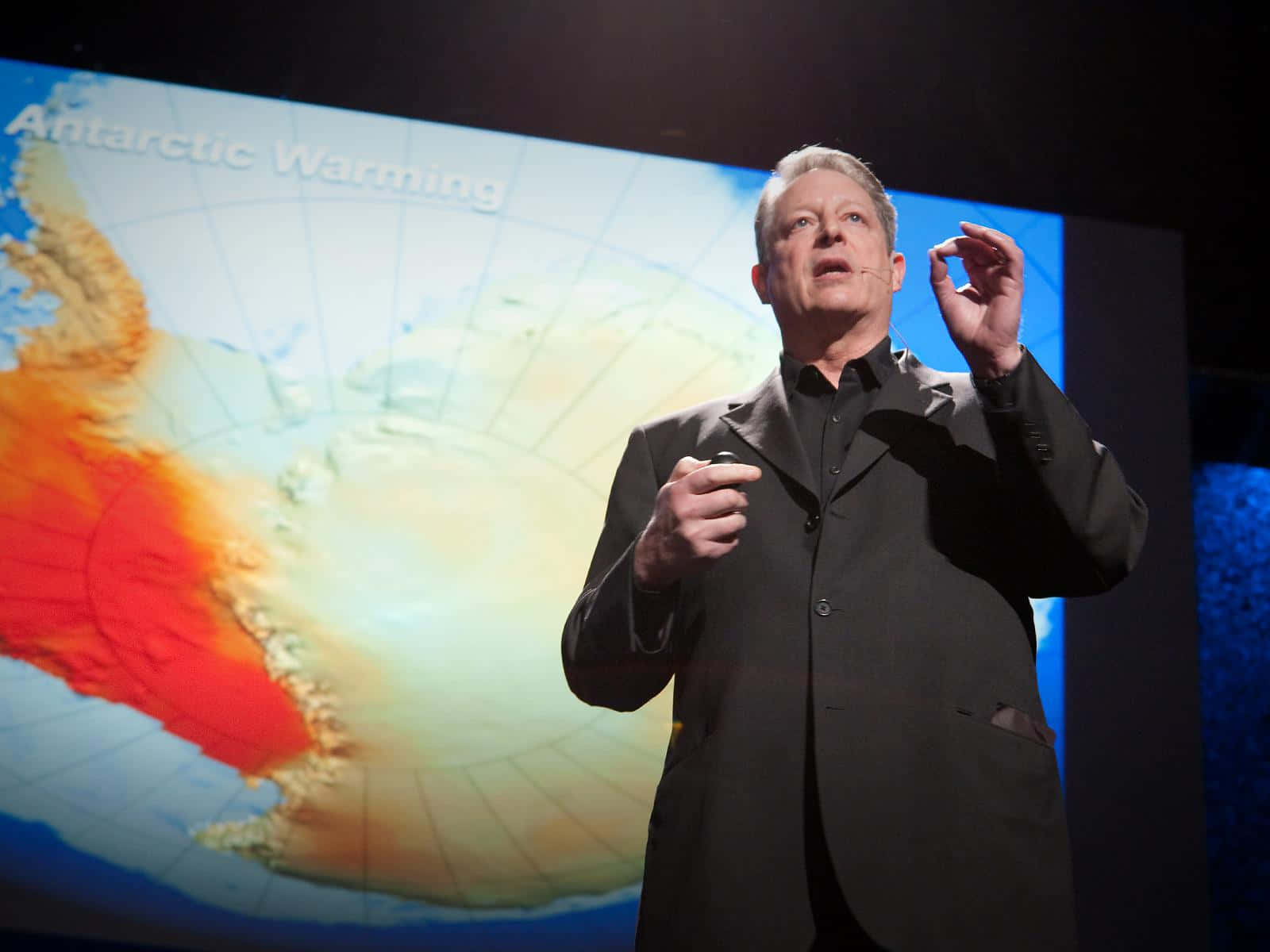 Al Gore Delivers A Talk On Stage Wallpaper