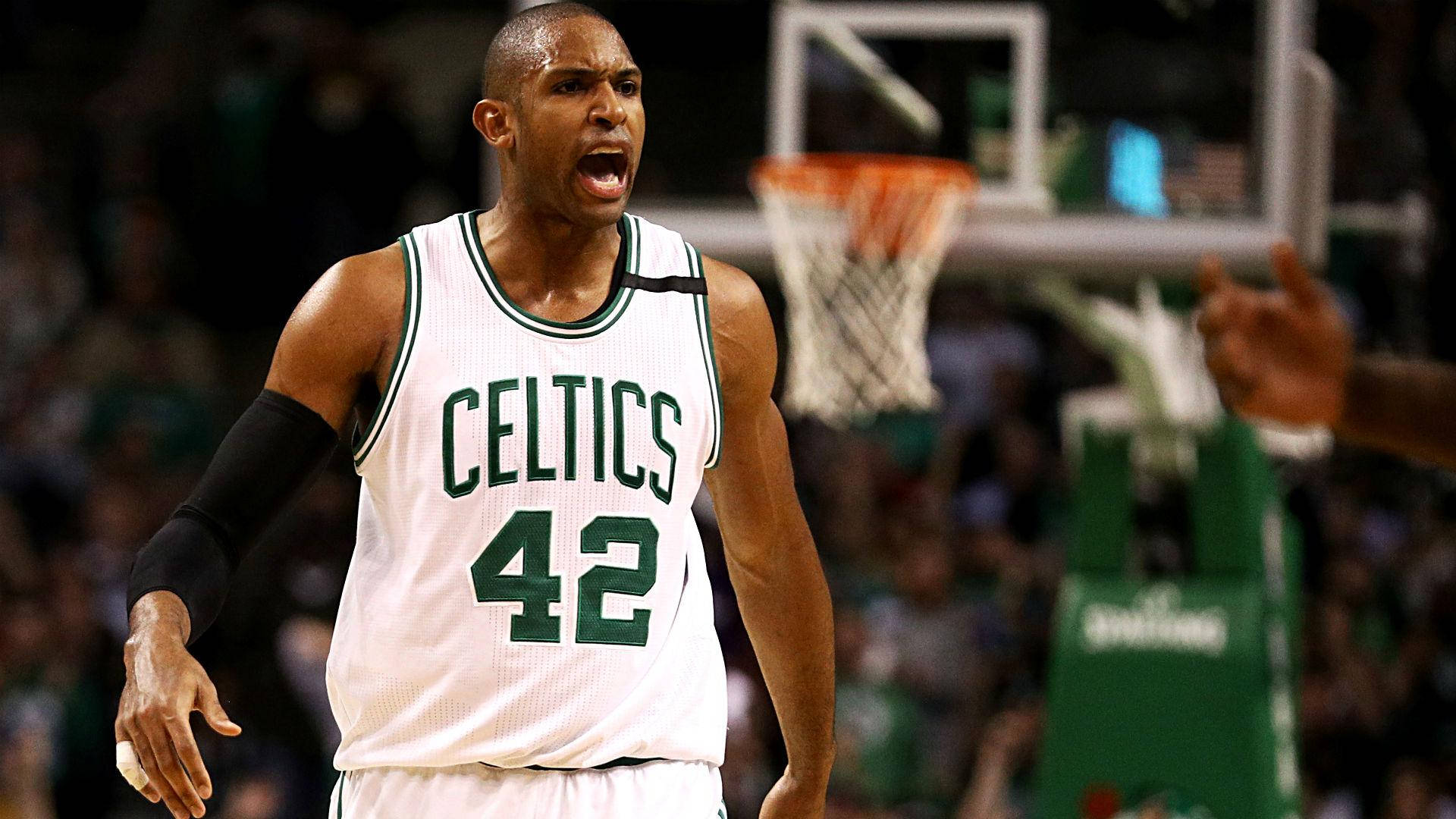 Al Horford Yells His Instruction Background