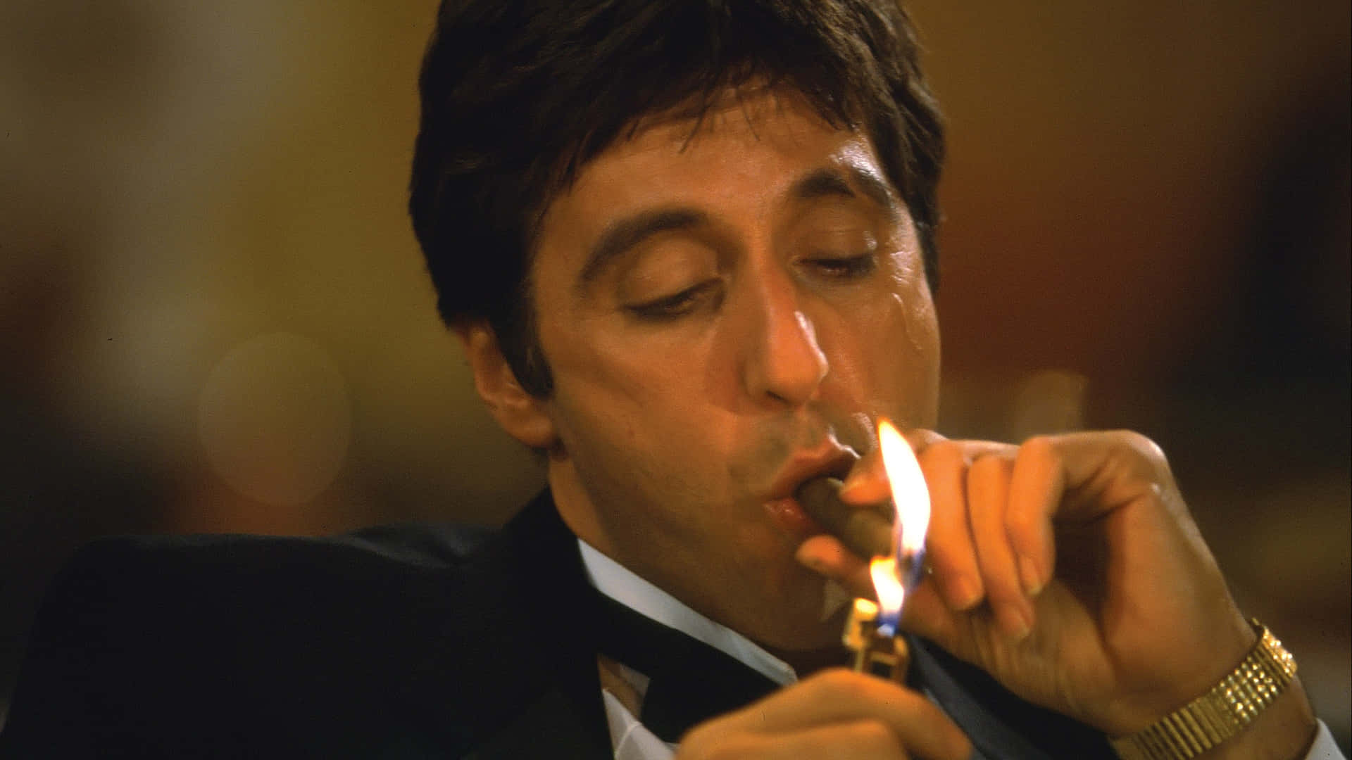 Immaginedell'attore Al Pacino Ne Il Padrino.