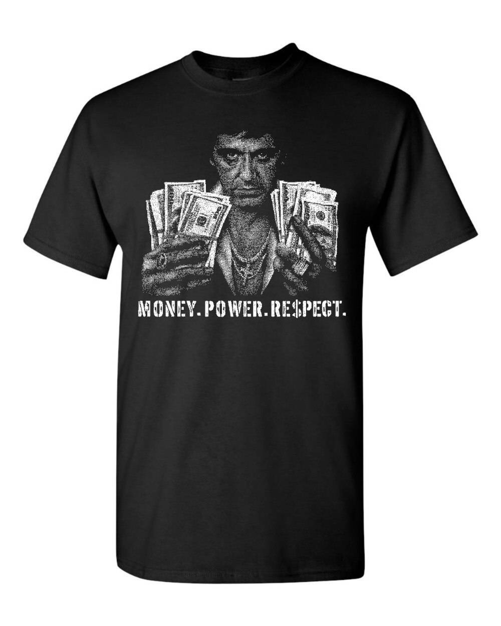 Impresiónde Camiseta Con Al Pacino De Scarface Con Dinero Fondo de pantalla