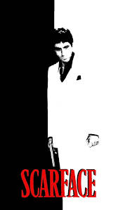 Alpacino Scarface Rote Kunst Wallpaper