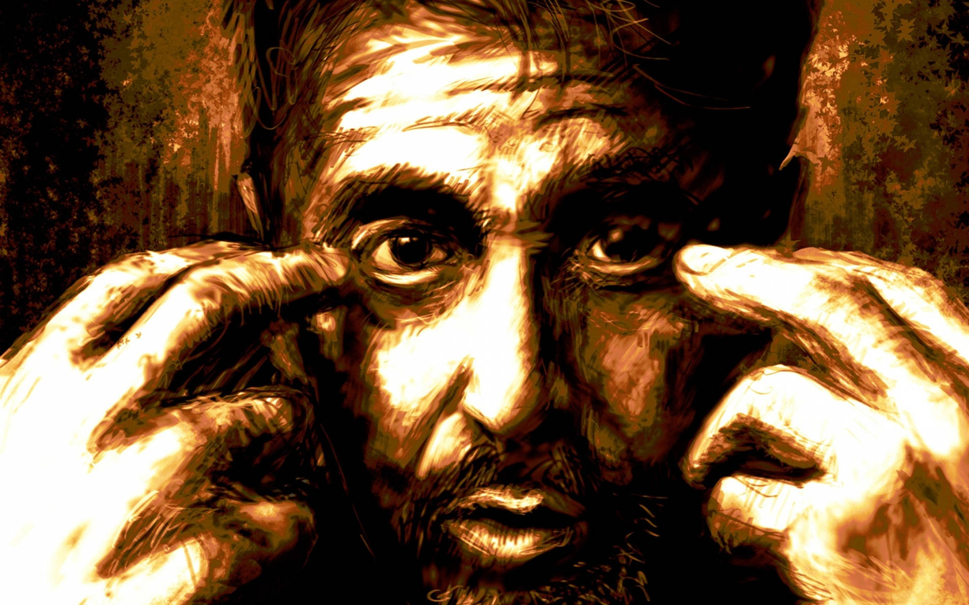 Al Pacino Sketch Art Wallpaper