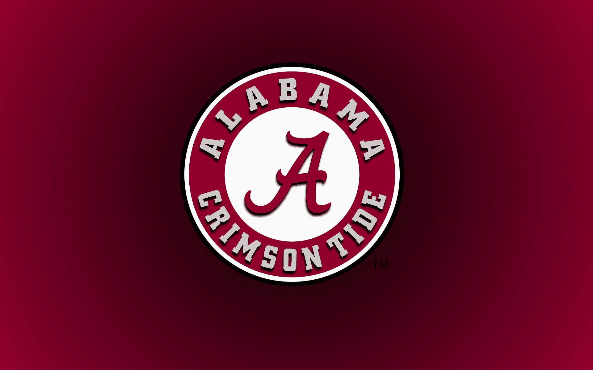 Alabamacrimson Tide Logo Auf Rotem Hintergrund