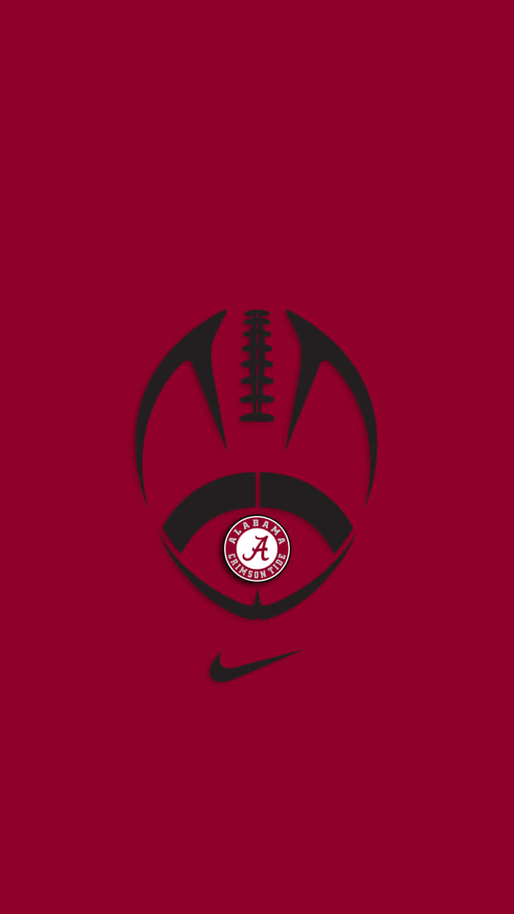 Alabamafootball Crimson Tide Logotyp Vektor Design. Wallpaper