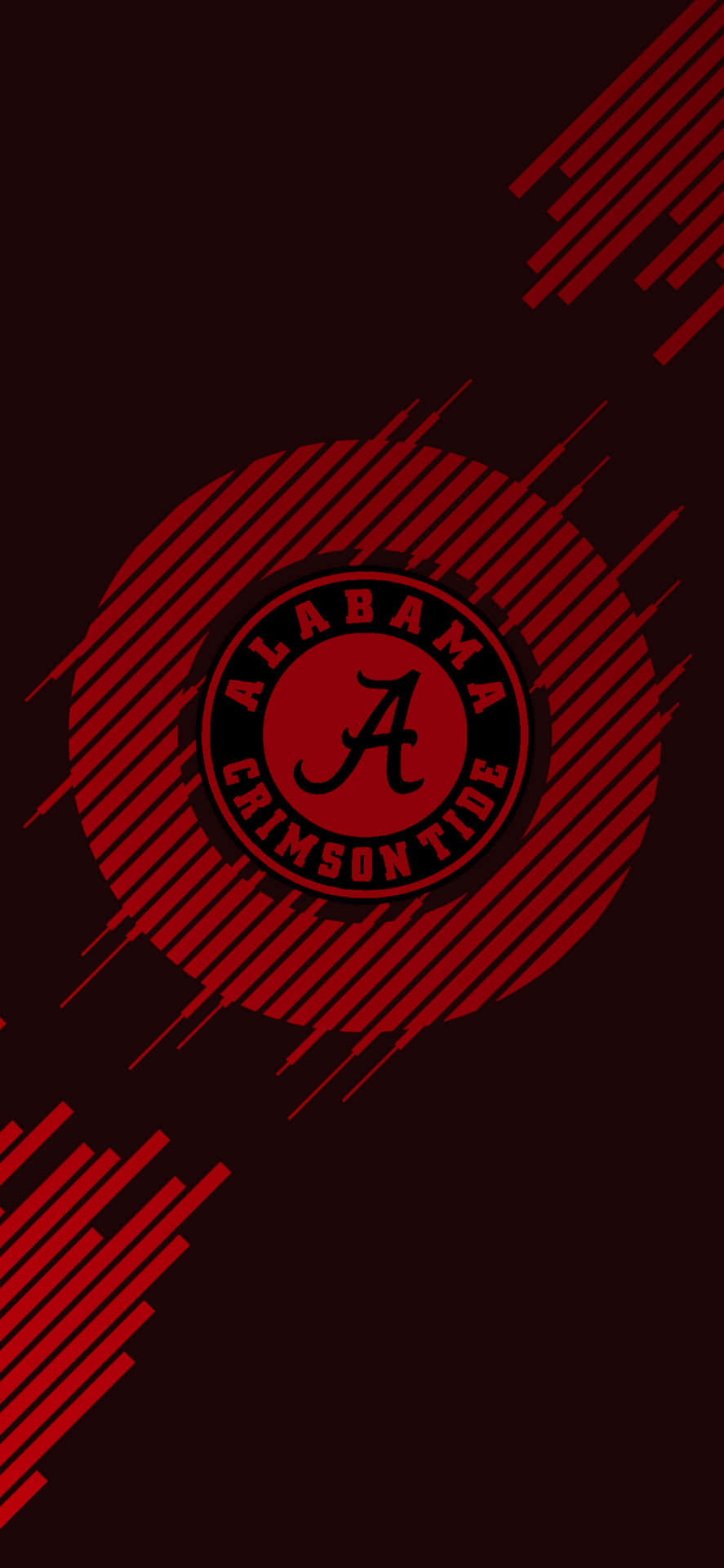 Progettazionedel Logo Del Football Di Alabama In Estetica Rossa. Sfondo
