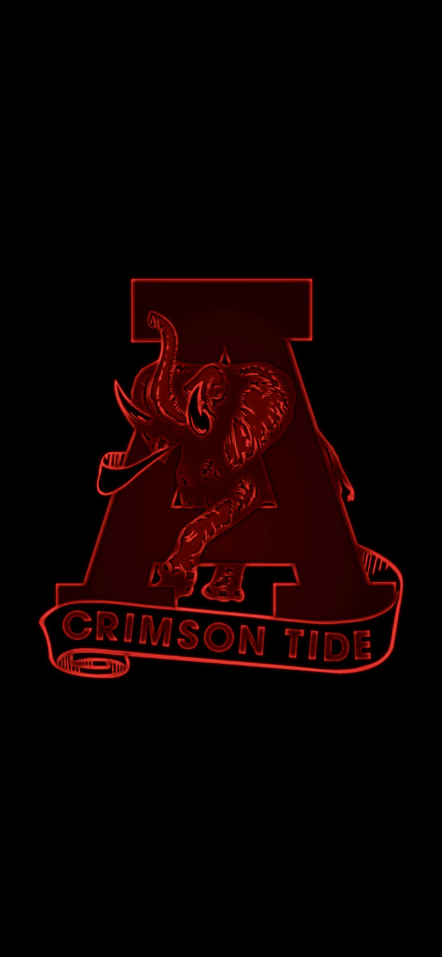 Crimson Tide Logo On A Black Background Wallpaper