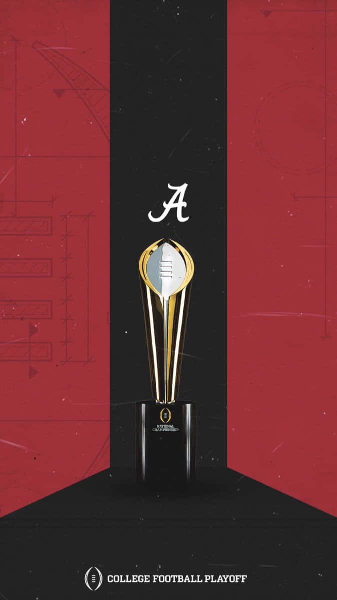 Wallpaperbild: Njuter Av College Footballs Tidvattentrender Med En Alabama Football Iphone-bakgrundsbild. Wallpaper