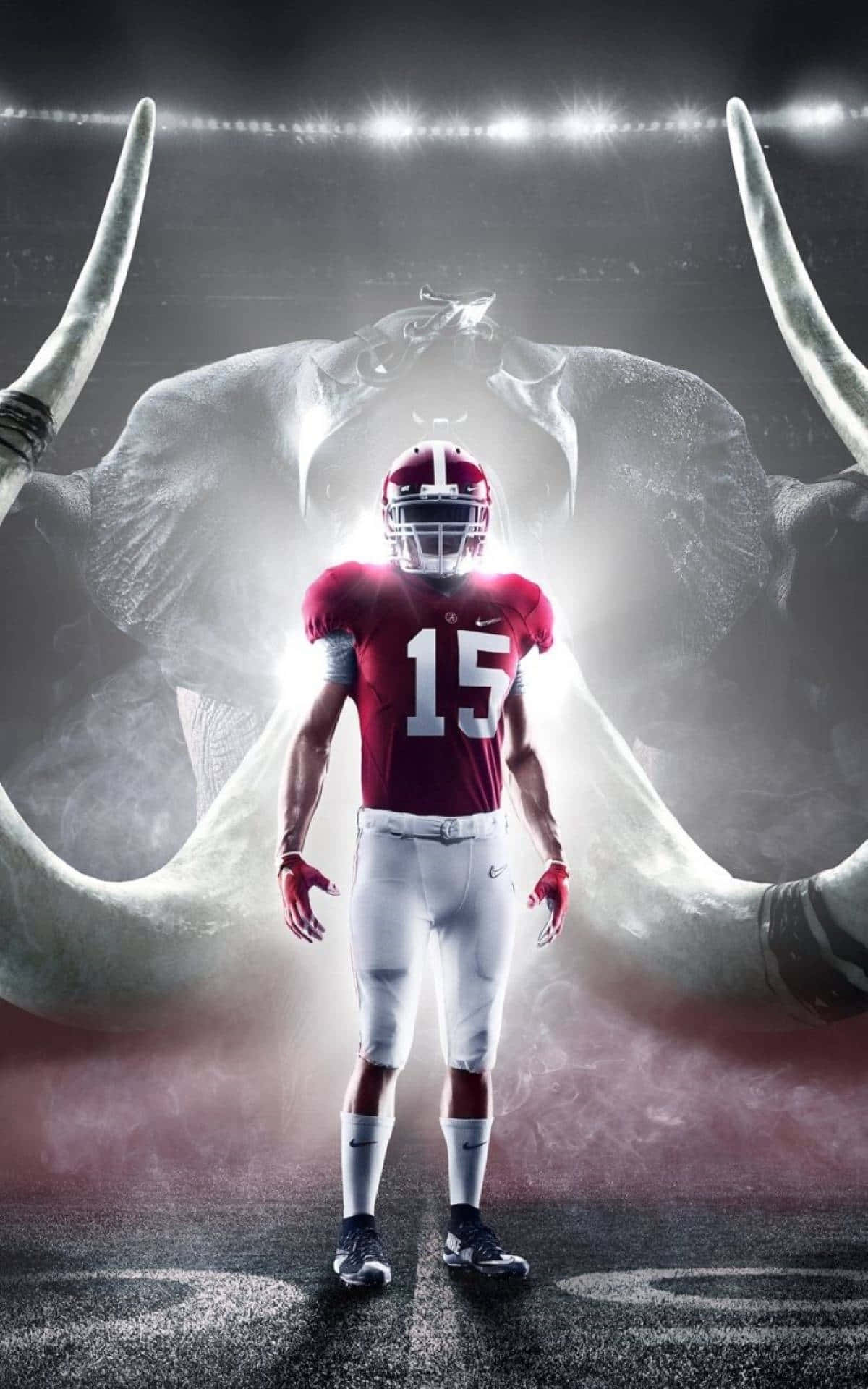 Player In Field Alabama Football Iphone Wallpaper
