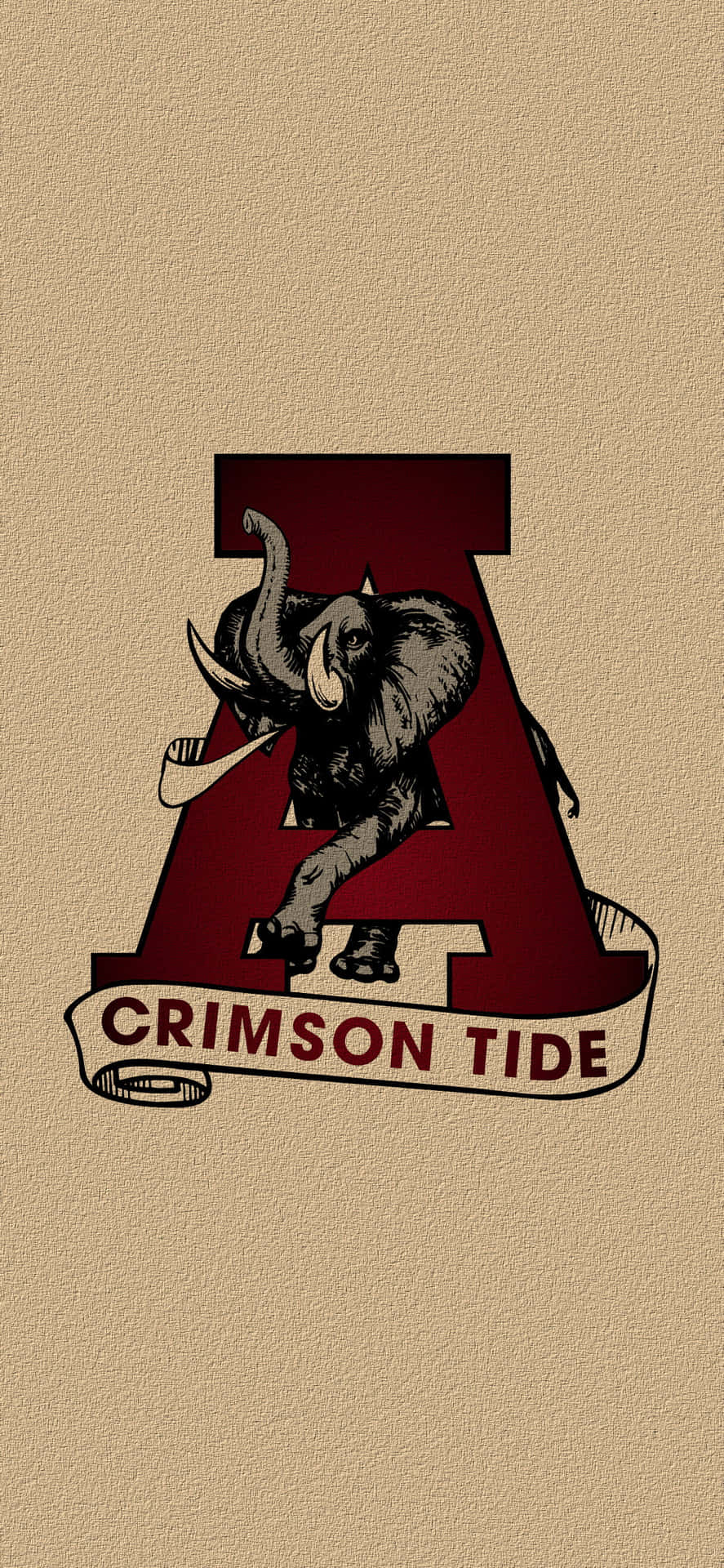 Logotipode Fútbol Americano De Alabama Crimson Tide Fondo de pantalla