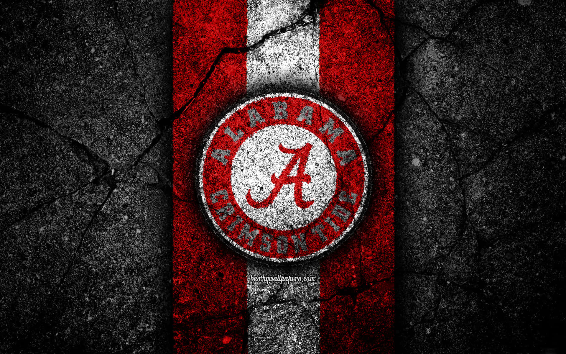 Cracked Alabama Football Logo Wallpaper