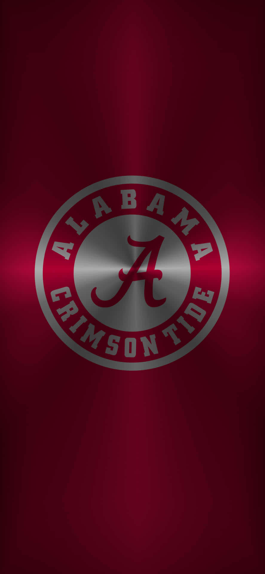 Alabamacrimson Tide-logo Auf Rotem Hintergrund Wallpaper