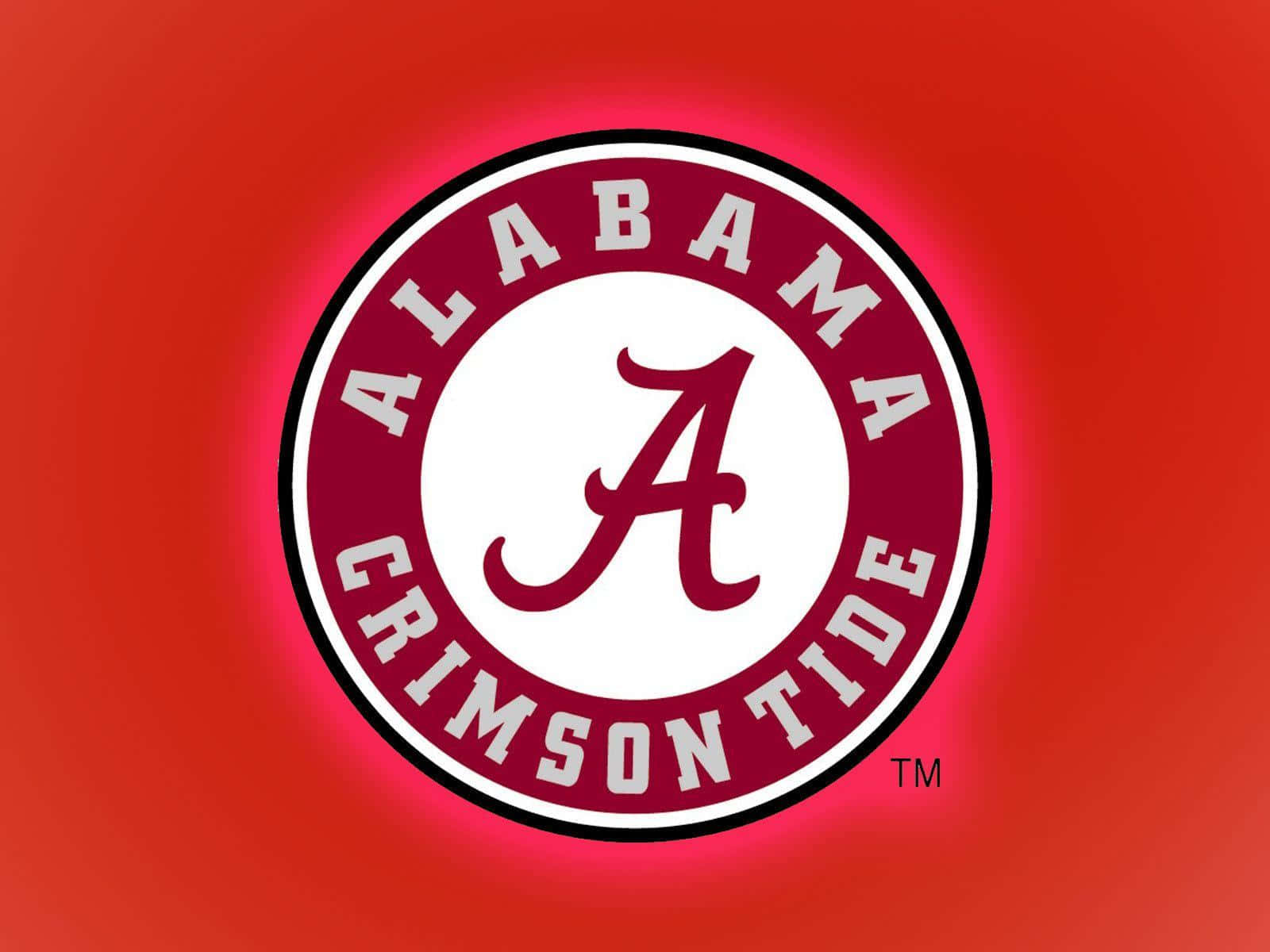 Det ikoniske Alabama Crimson Tide fodbold logo Wallpaper