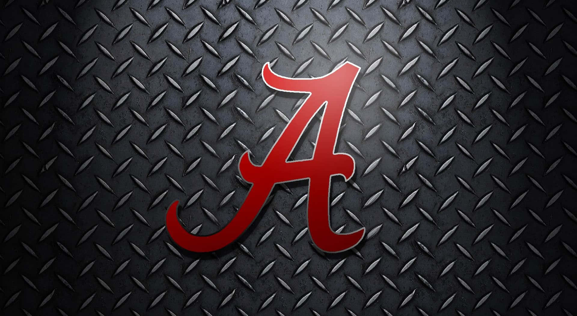 Símbolodel Equipo De Fútbol De Alabama En Placa Con Dibujo Estampado. Fondo de pantalla
