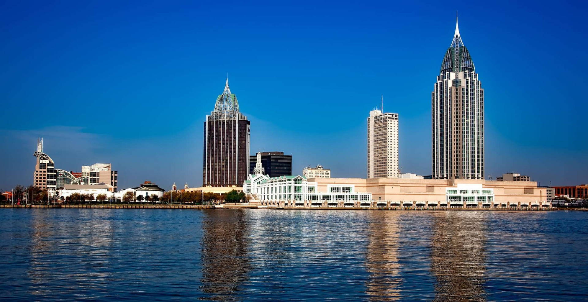 Alabama Mobile City Skyline Wallpaper