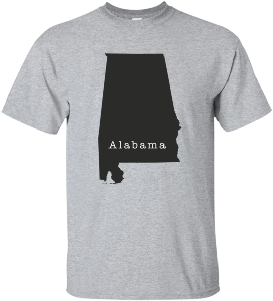 Alabama State Outline T Shirt PNG