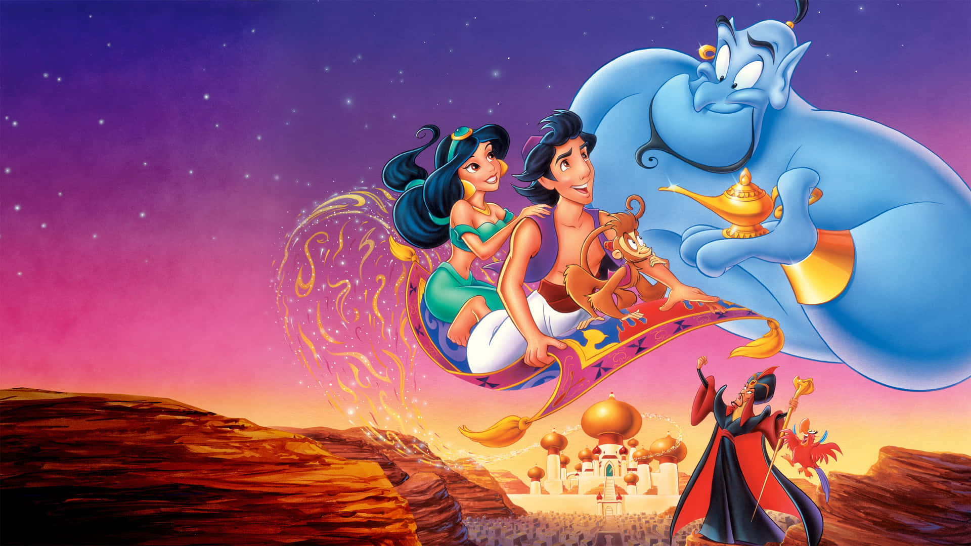 Följmed Aladdin Och Prinsessan Jasmine På Ett Magiskt Äventyr!