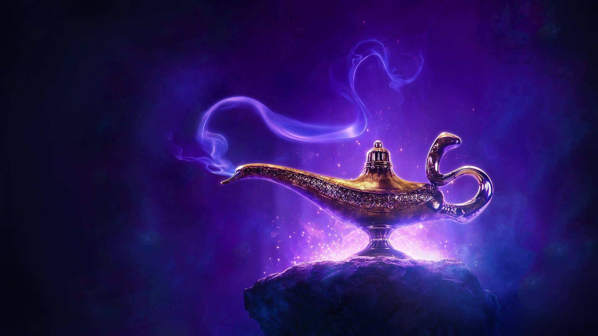 Aladdin Lamp Pixel Disney Laptop Purple