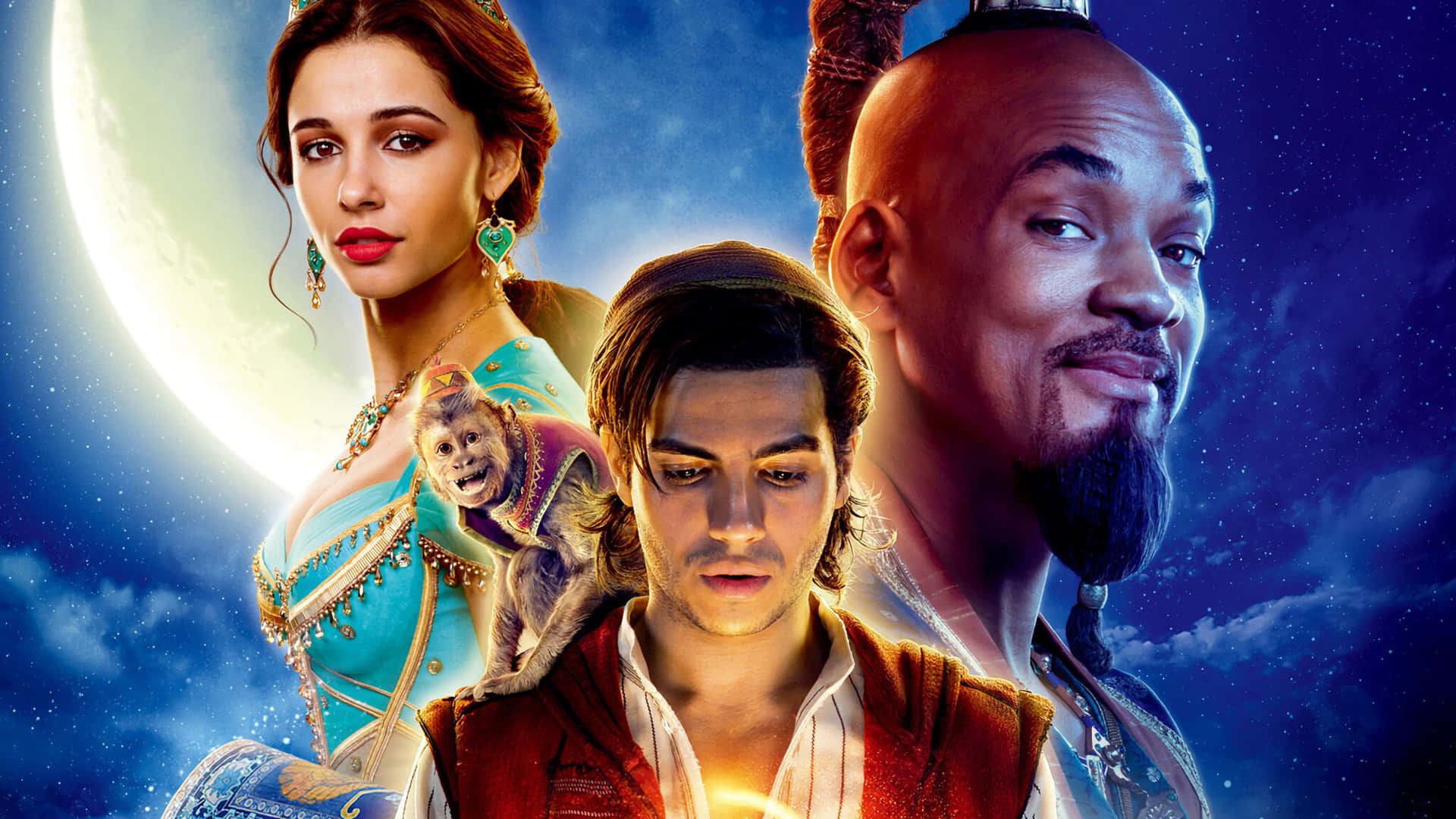 Wunderbareflucht - Aladdin Entkommt Den Wachen Während Seines Waghalsigen Abenteuers In Agrabah.