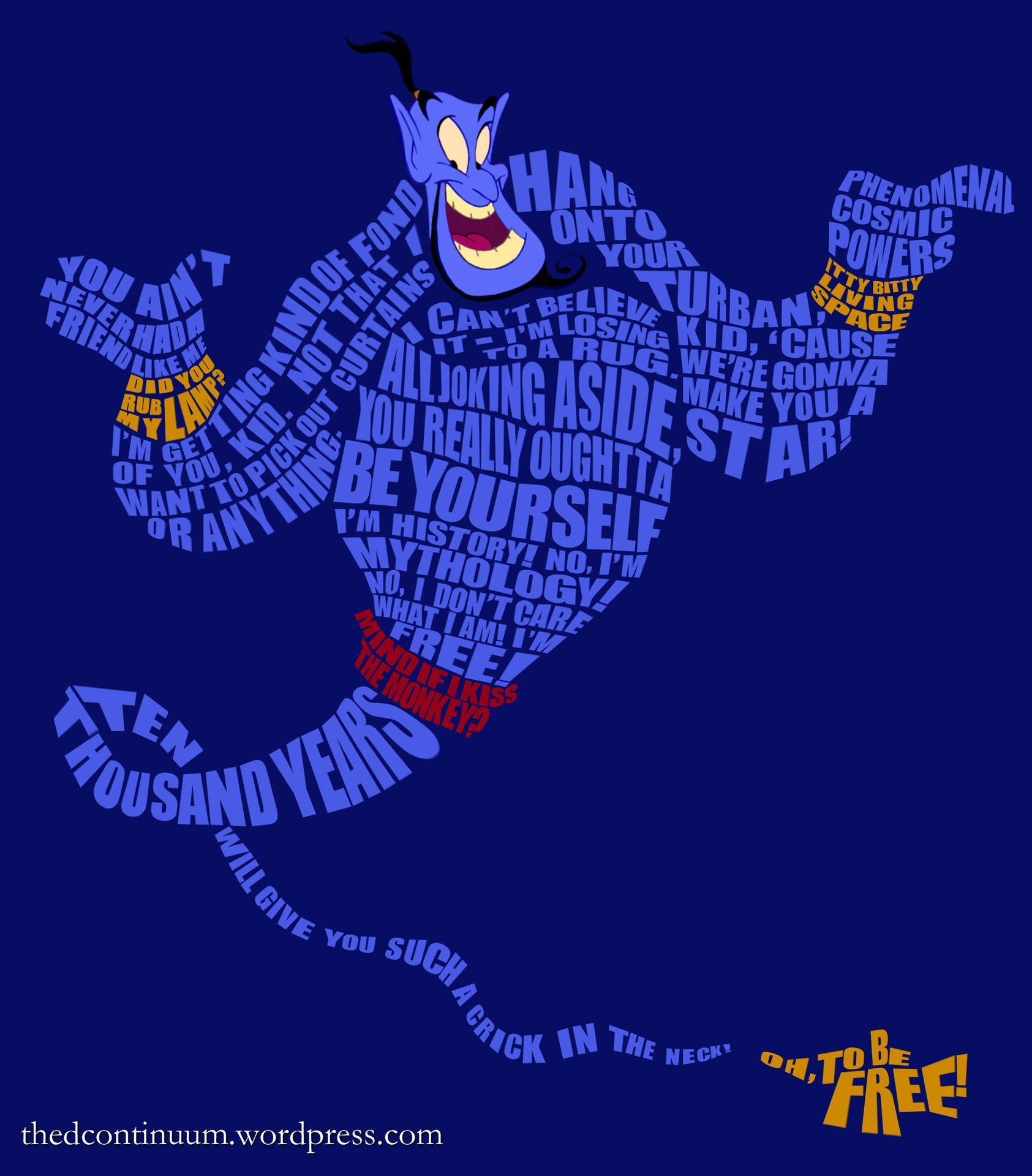 Aladdin's Blue Genie Wallpaper