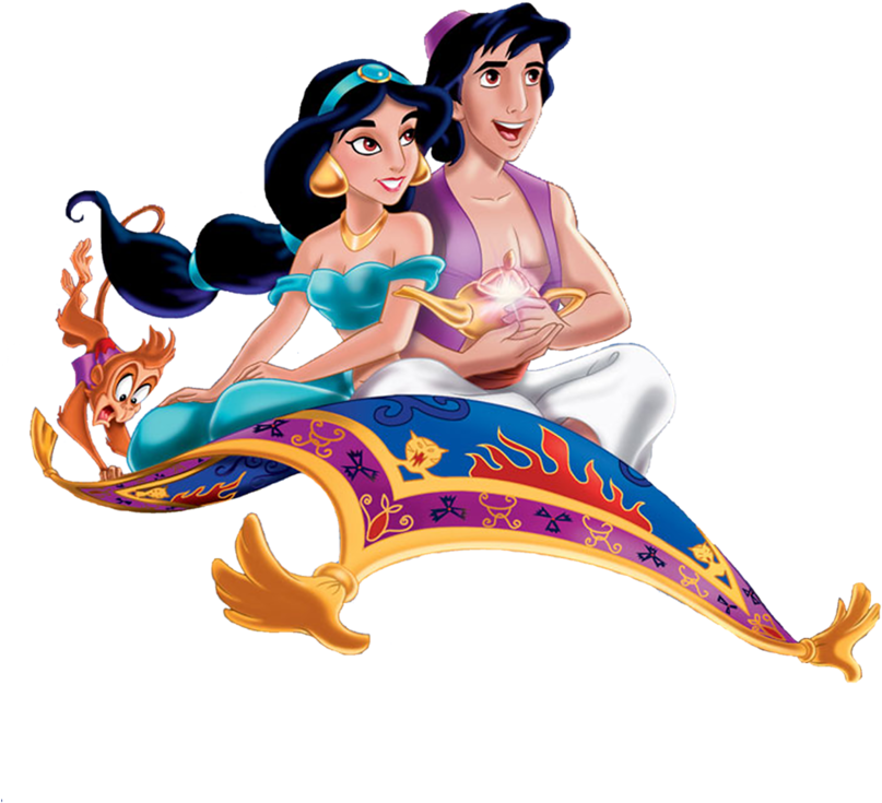 Aladdinand Jasmine Magic Carpet Ride PNG