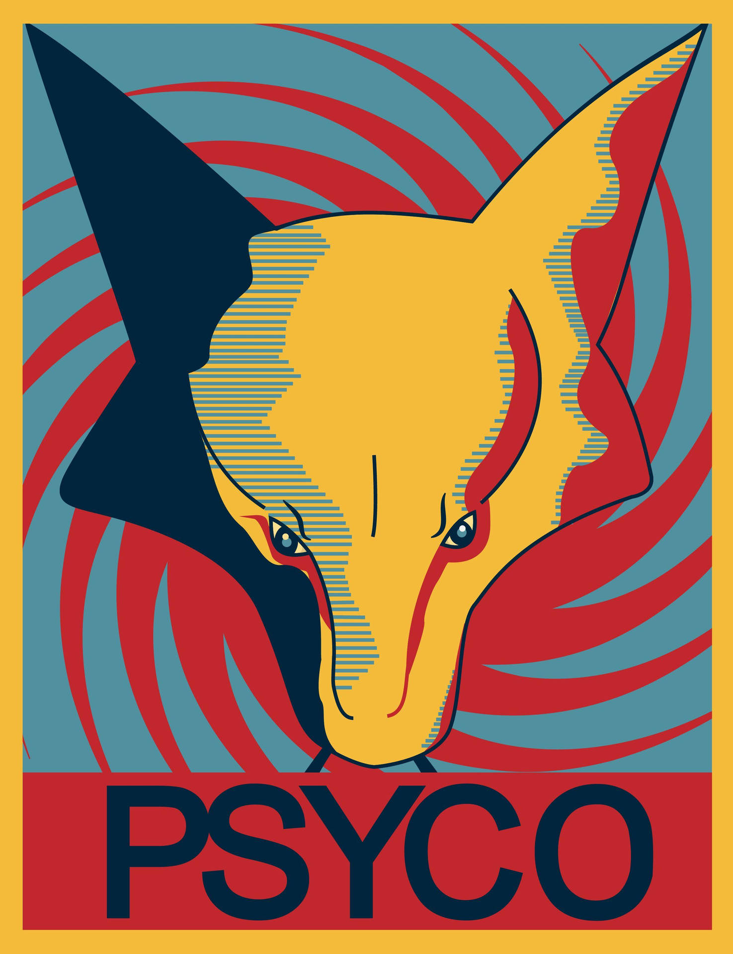 Alakazam Psyco Political Poster Wallpaper