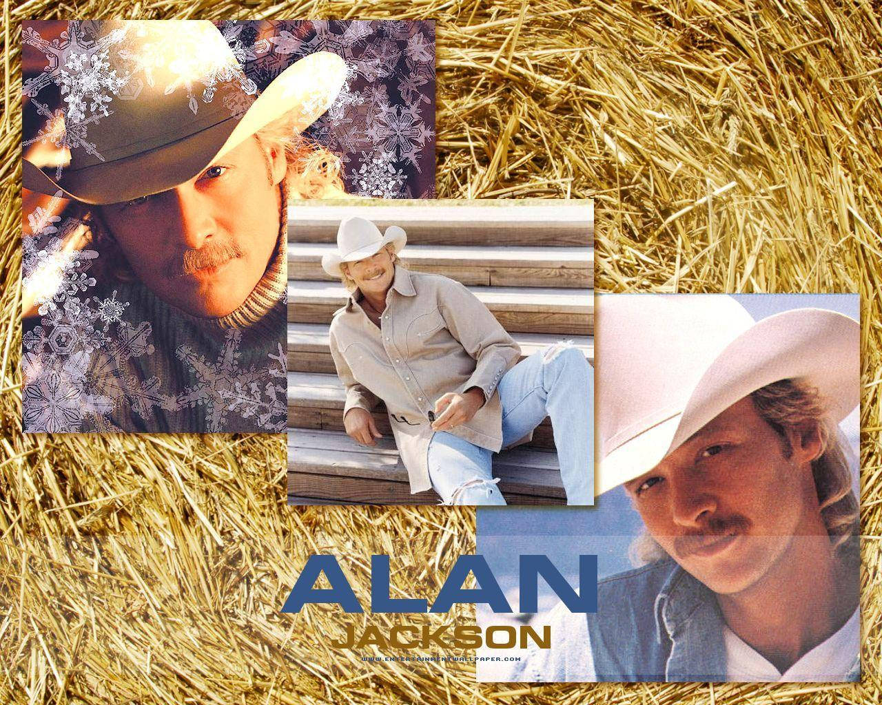 Alan Jackson Pictures Against Hay Grass Wallpaper