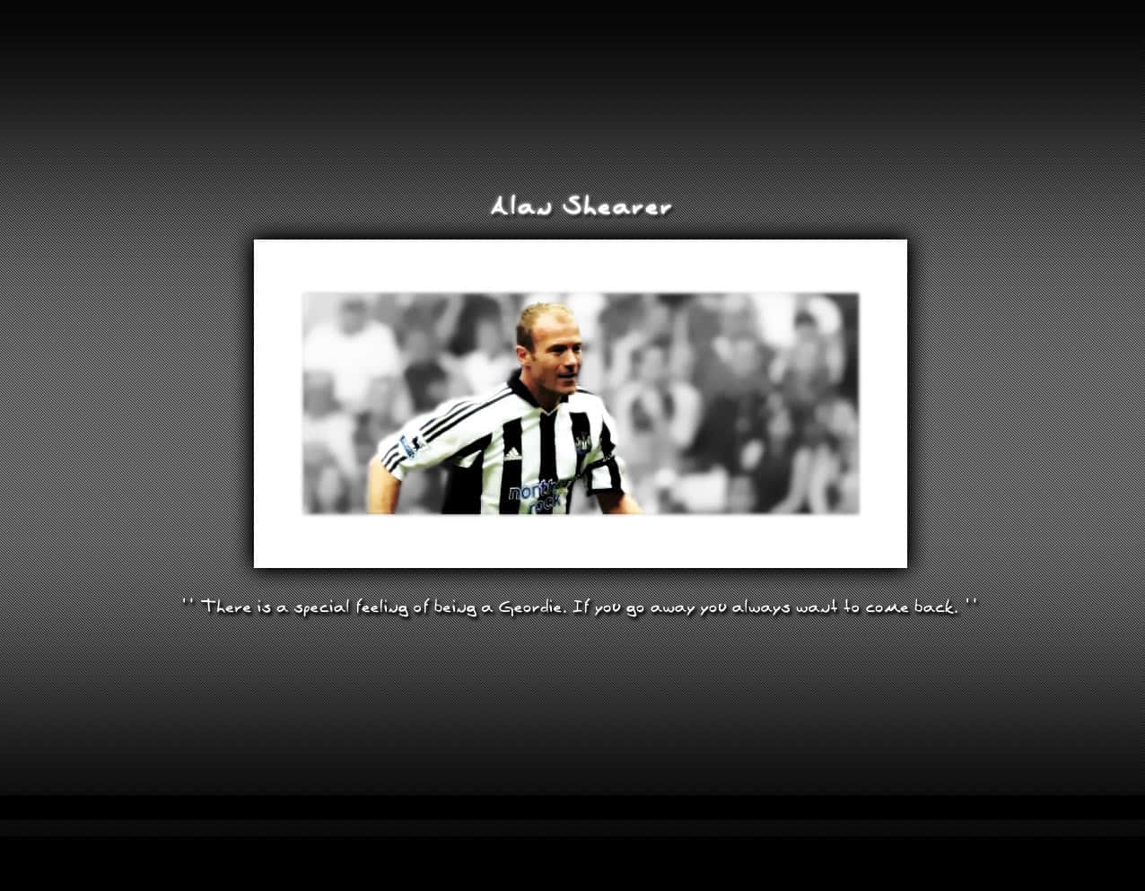Fotoenmarcada De Alan Shearer En El Newcastle United Fc. Fondo de pantalla