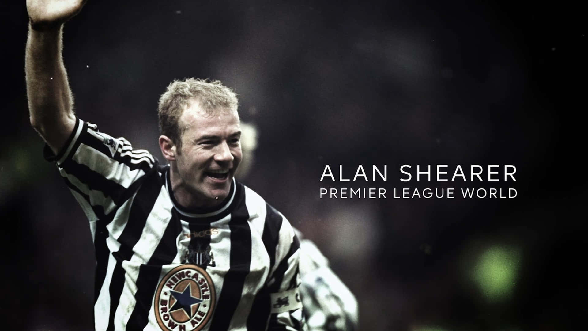 Caption: Legendary football star, Alan Shearer in his Premier League glory days. Wallpaper