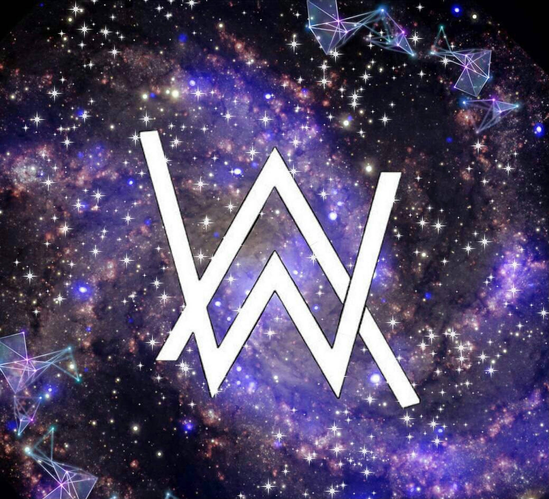 Alan Walker Logo Galaxy Wallpaper