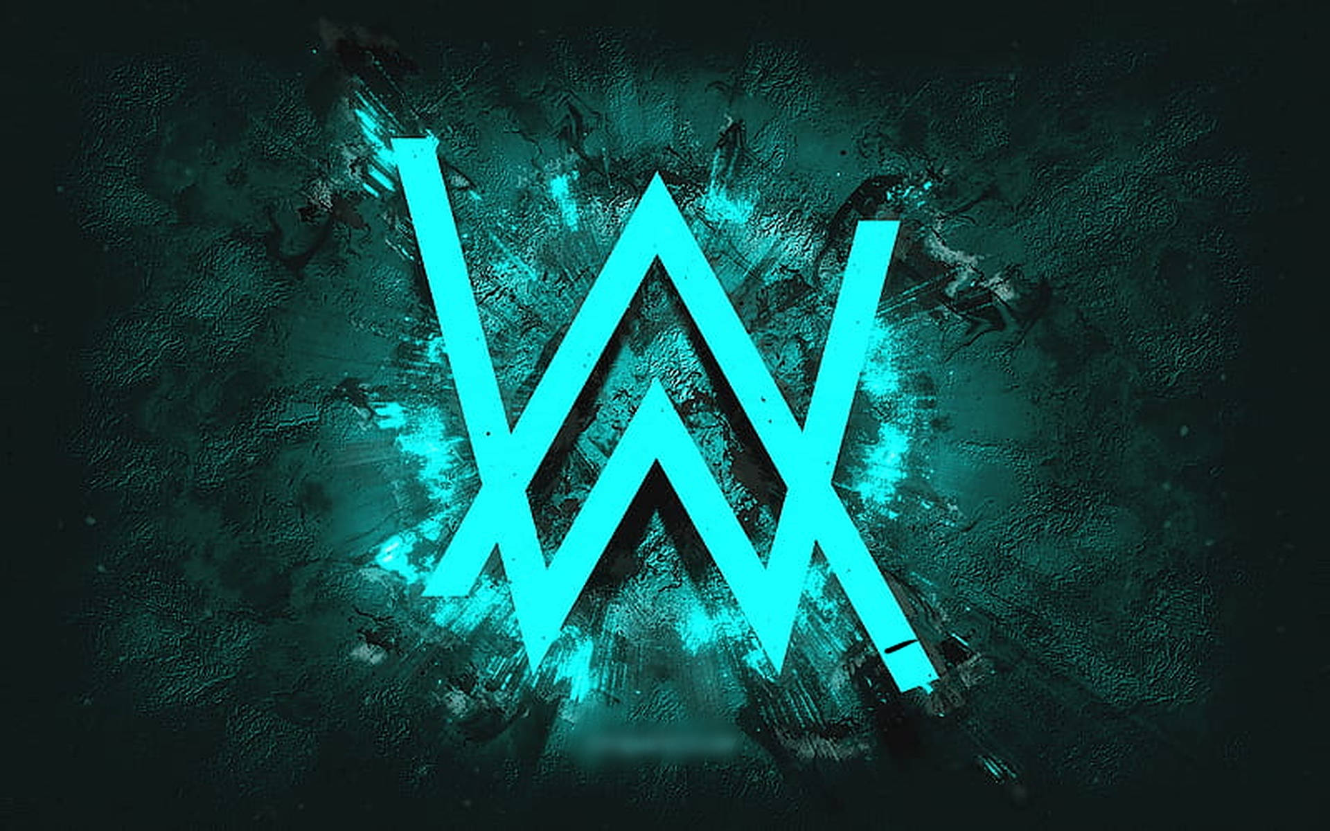 Alan Walker Turquoise Logo Wallpaper
