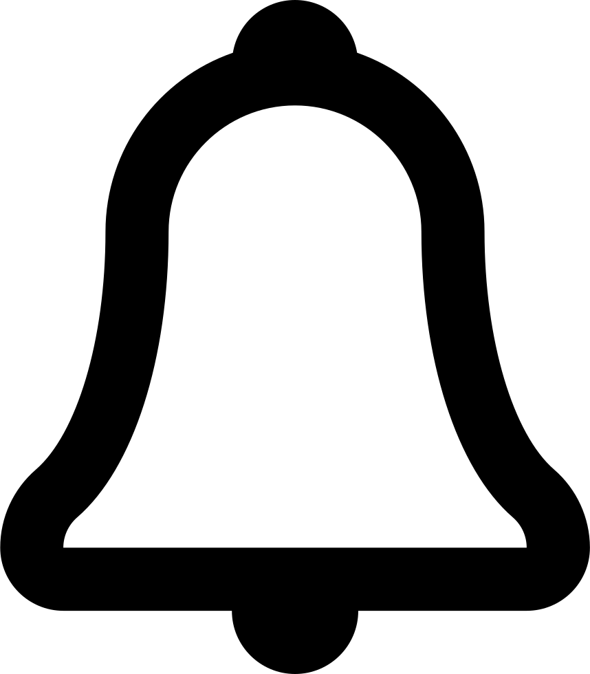 Alarm Bell Icon Black Silhouette PNG