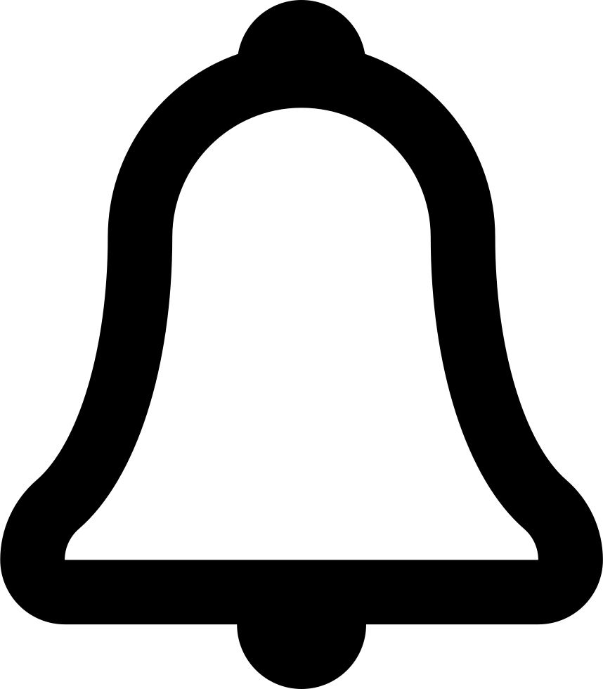 Download Alarm Bell Icon Black Silhouette | Wallpapers.com