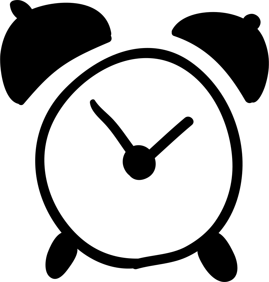 Alarm Clock Icon Silhouette PNG