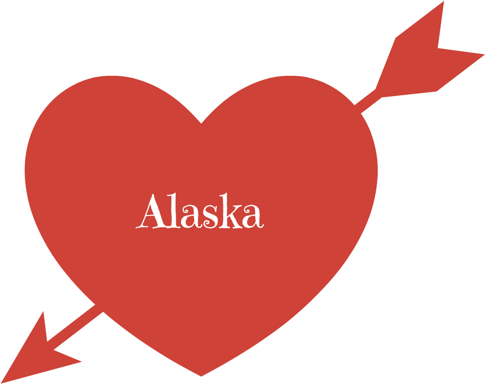Alaska Love Arrow Graphic PNG