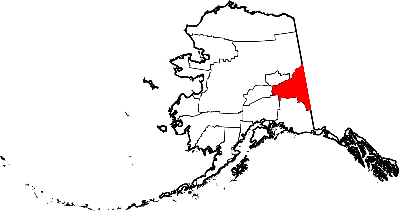 Alaska Map Highlighting Yukon Koyukuk PNG