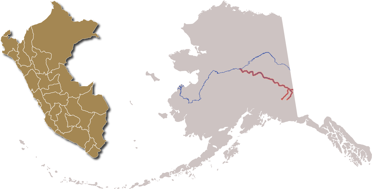 Alaska Mapwith Highlighted Borderand Routes PNG