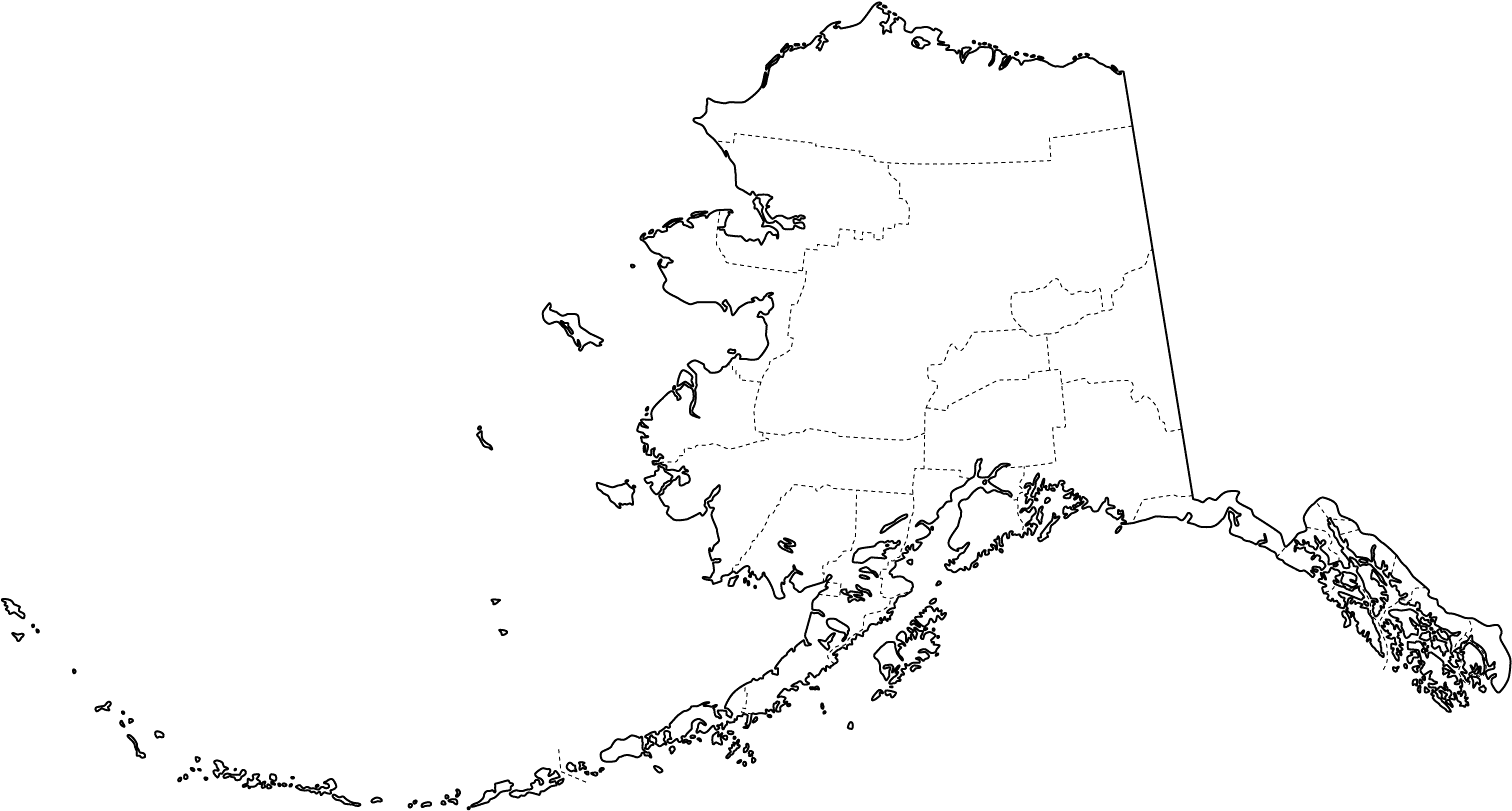 Download Alaska Outline Map | Wallpapers.com