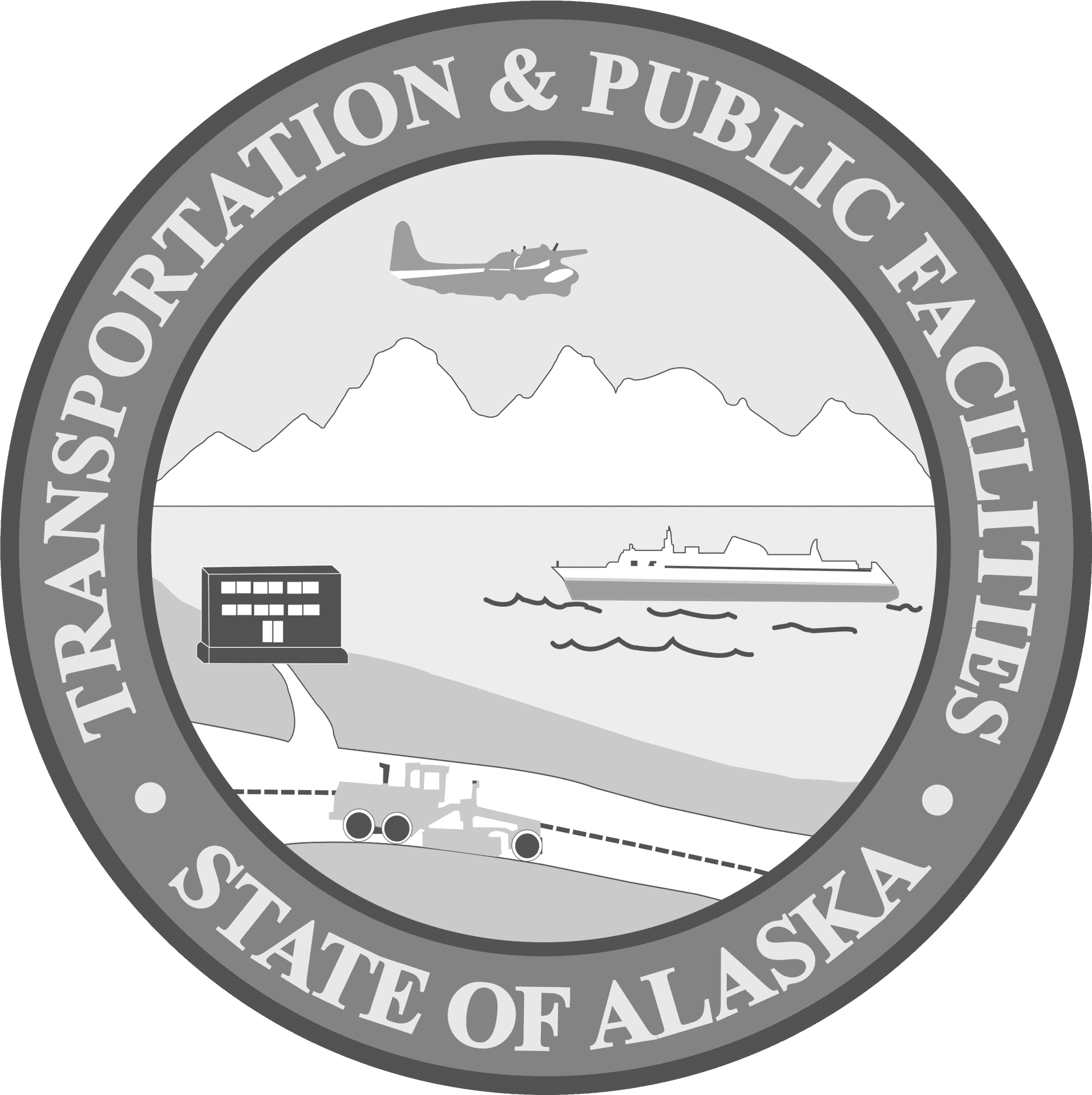 Alaska Transportation Public Facilities Seal PNG