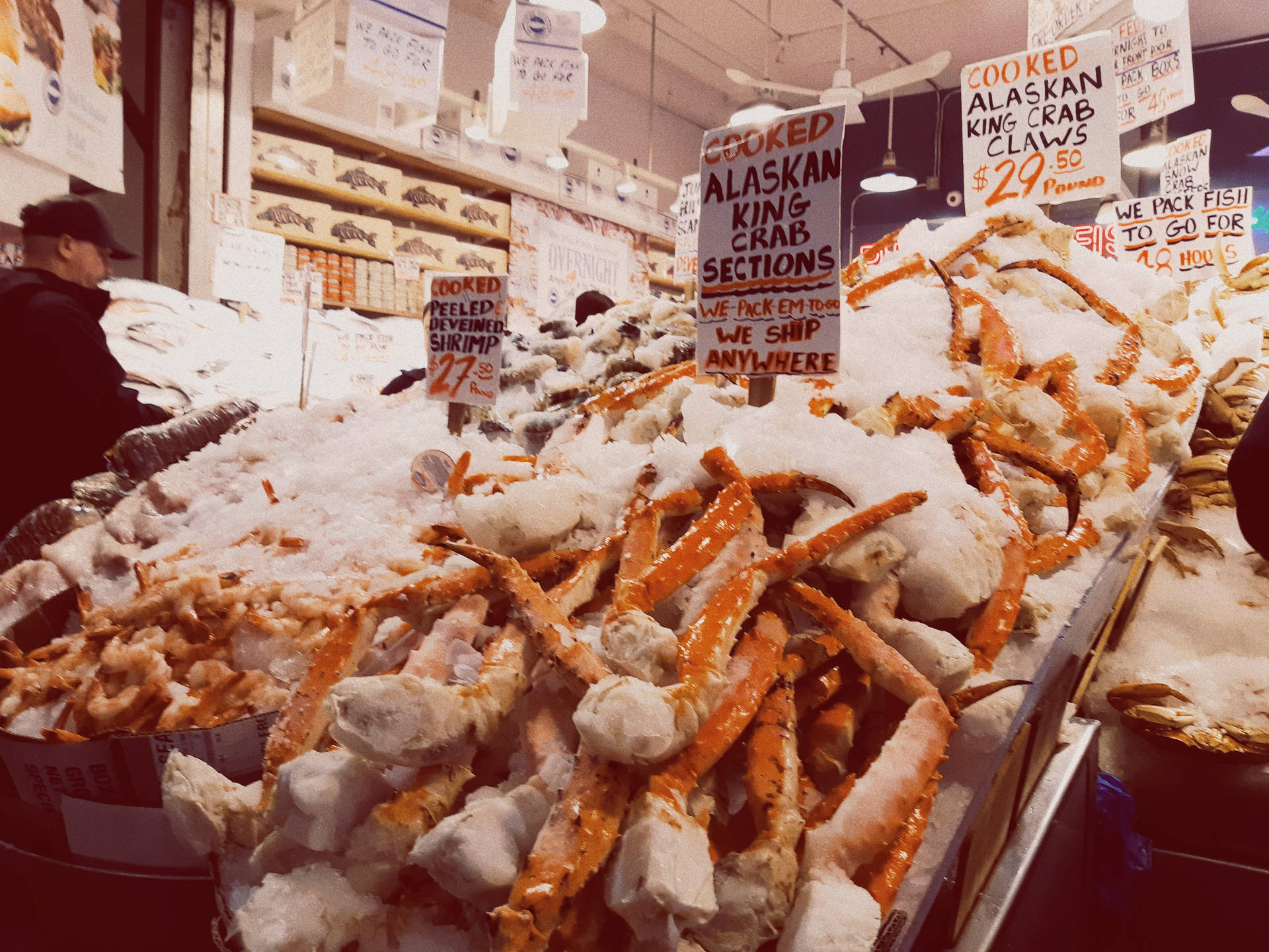 Feast-Mariners Delight - Alaskan King Crab Legs Wallpaper