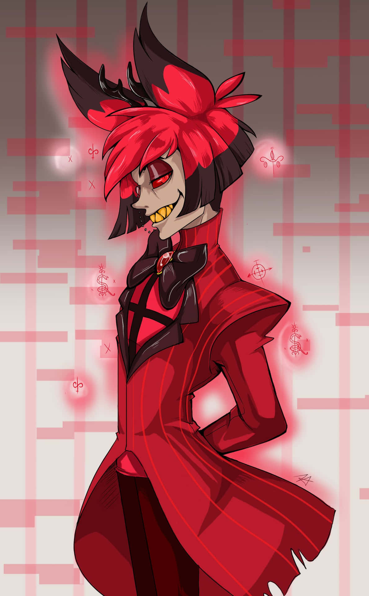 Alastor Animated Character Hazbin Hotel Wallpaper