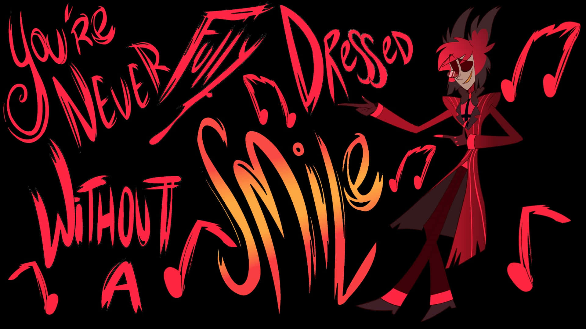 Alastor Never Fully Dressed Withouta Smile Wallpaper