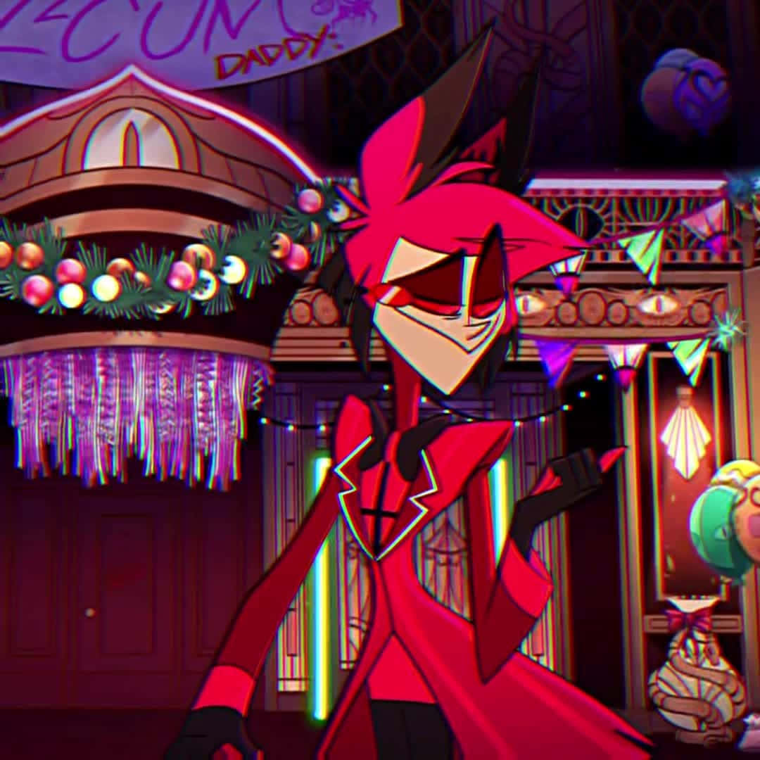 Alastor Smiling Demon Hazbin Hotel Wallpaper