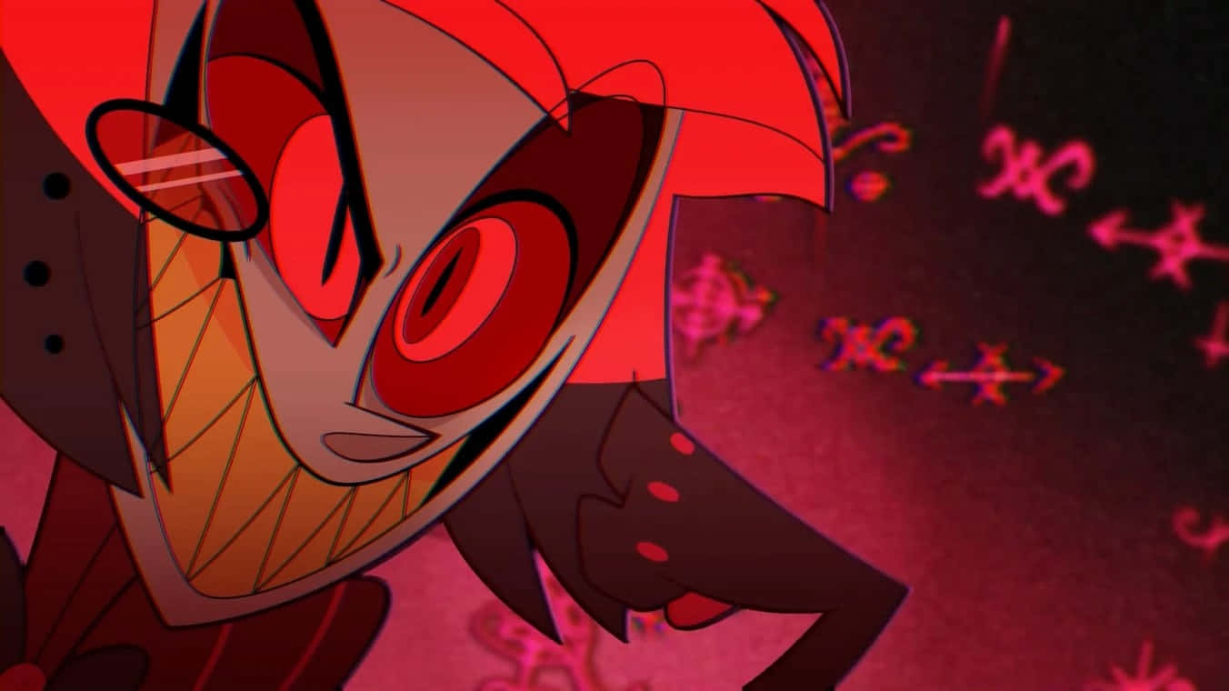 Download Alastor Smiling Demon Hazbin Hotel Wallpaper | Wallpapers.com