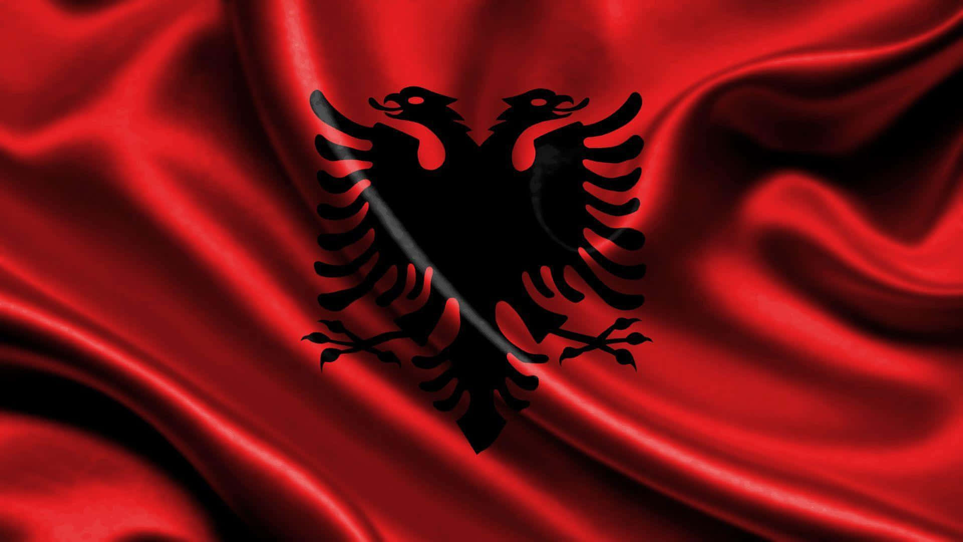 Albaniasflag Hd Baggrunde.