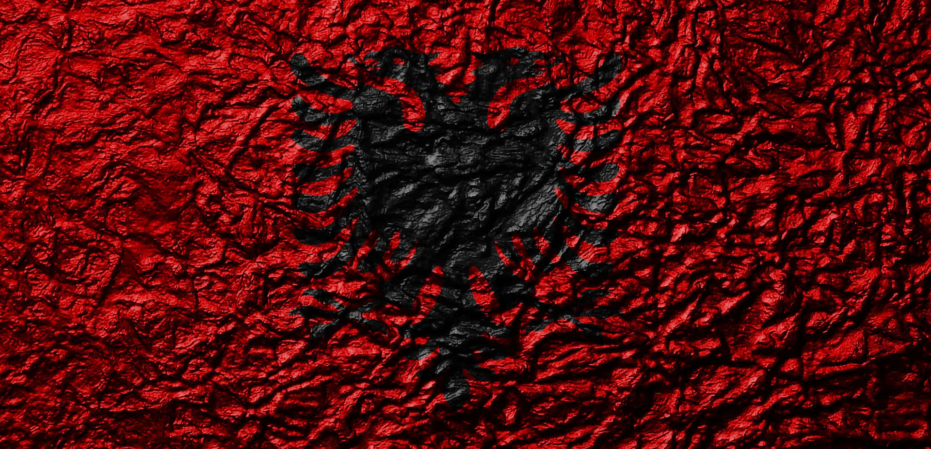 Albaniensflag - Rød Og Sort Tapet