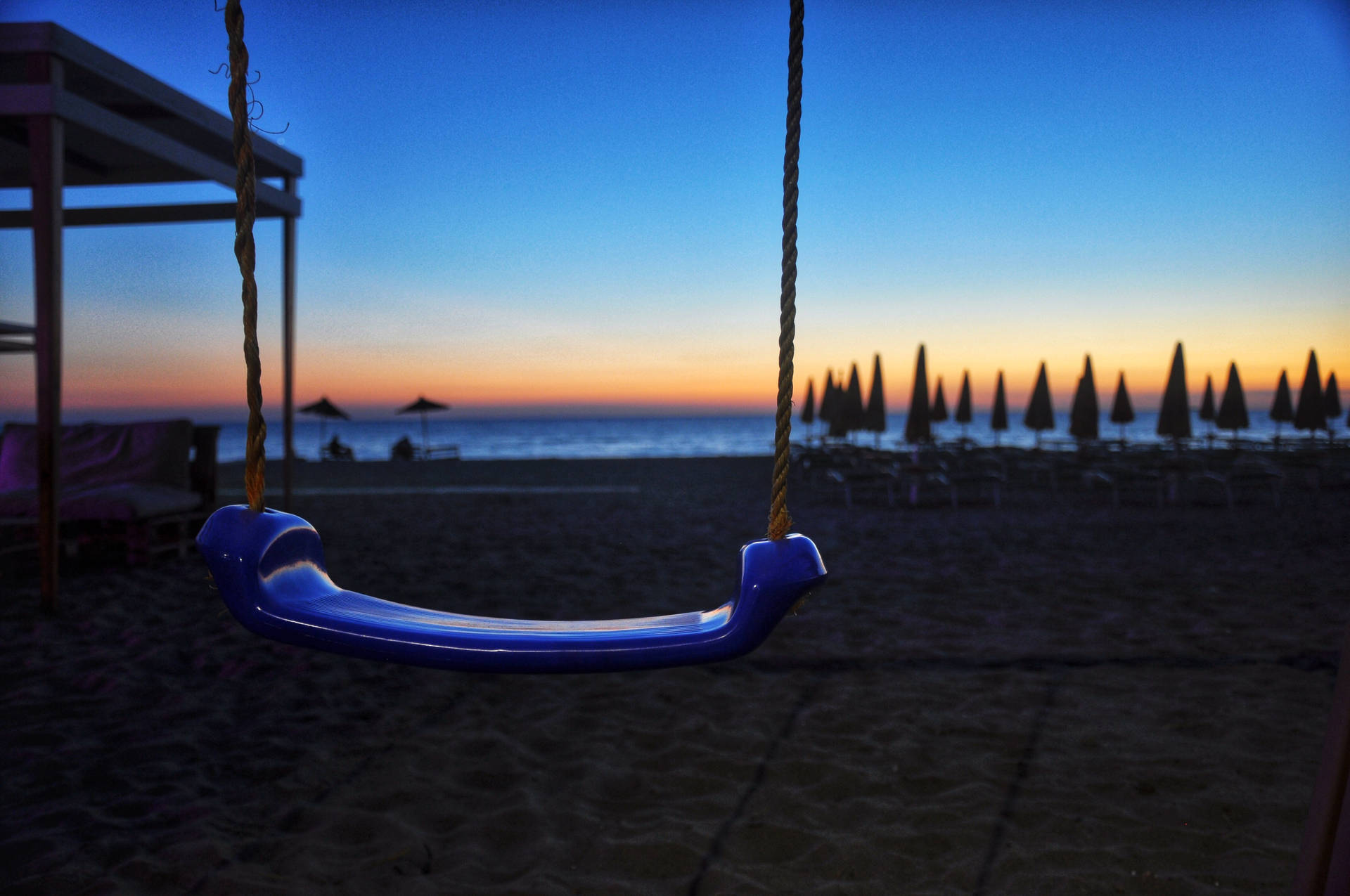 Albania Beach Blue Swing